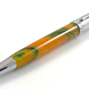 Ballpoint Twist Pen - Ladies Yellow and Green Swirl