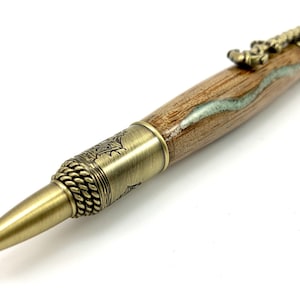 Nautical Ballpoint Pen - Teak Wood, Sand, and Acrylic