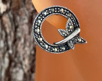 925 Marcasite Dragonfly Post Stud Earrings