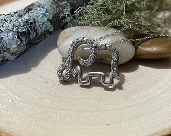 Elephant Diamond 925 Necklace