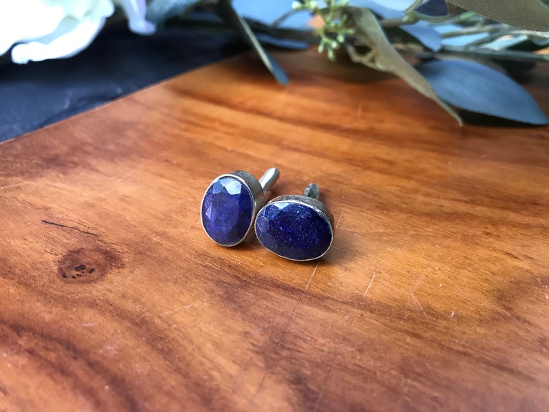 Men/'s Sapphire Cuff Links