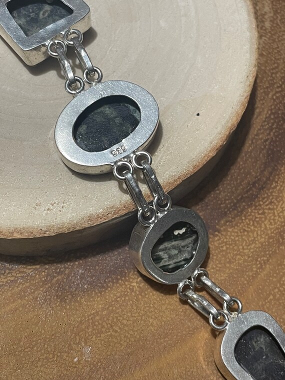 Multi-Shape Rainbow Jasper Sterling Silver Link B… - image 4