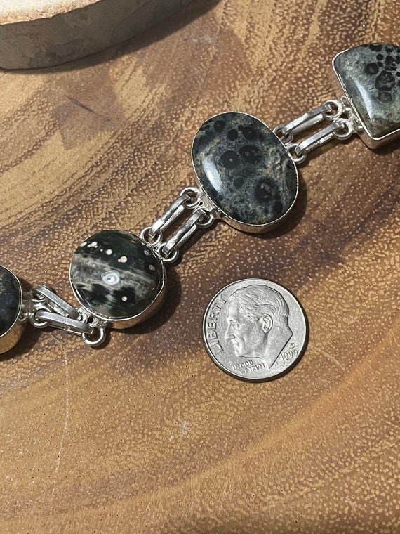 Multi-Shape Rainbow Jasper Sterling Silver Link B… - image 7