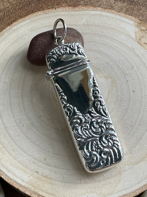 Sterling Silver Match/Needle Case Pendant