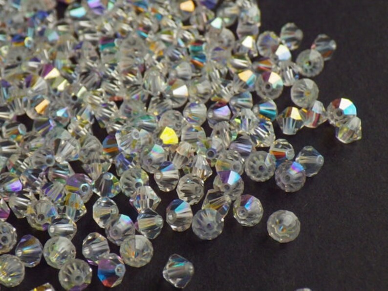 50 Vintage Swarovski Crystal Beads 4mm Article 5301 Crystal Etsy