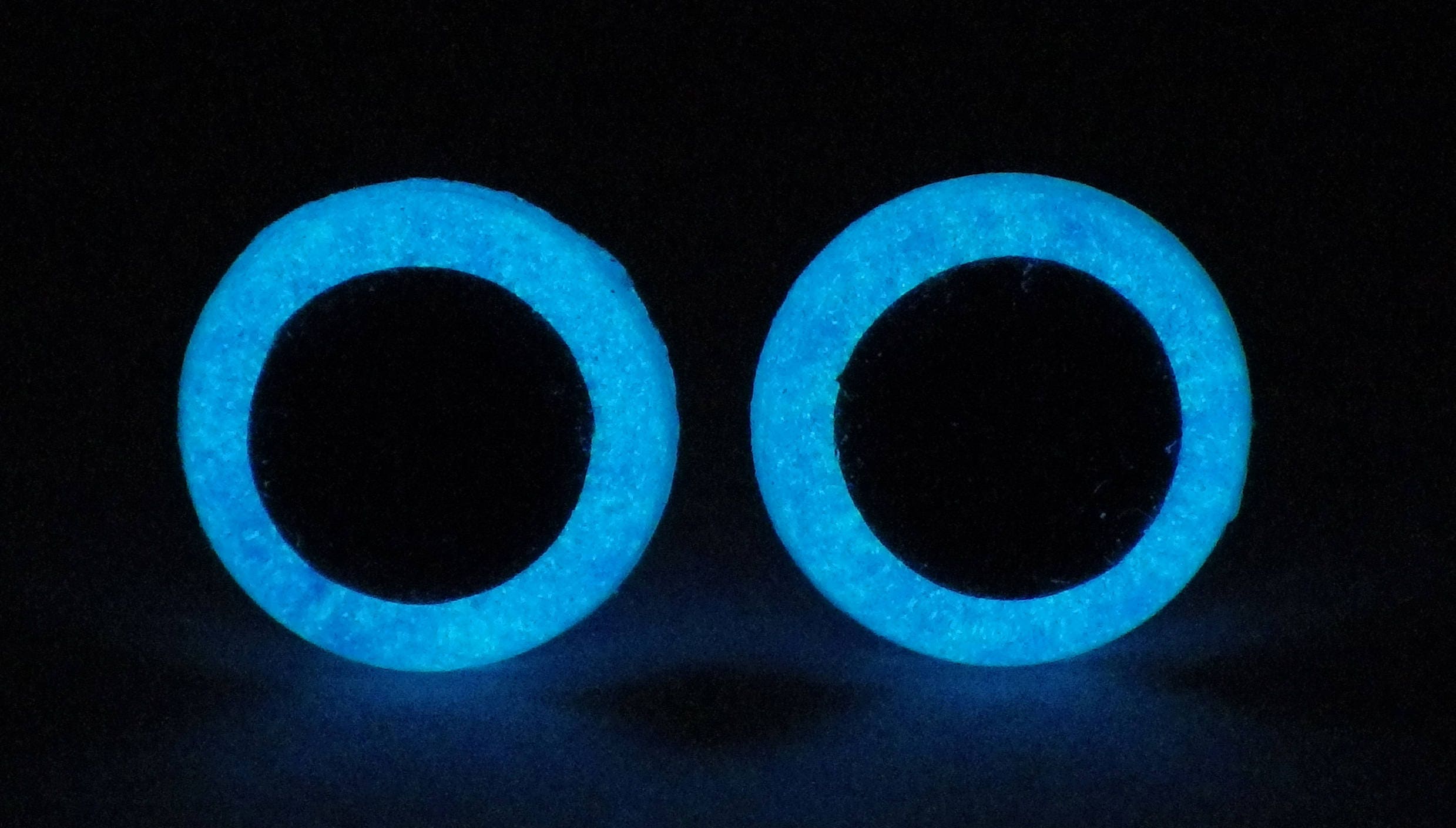 10mm Glow In The Dark Eyes Metallic Blue Safety Eyes With Etsy