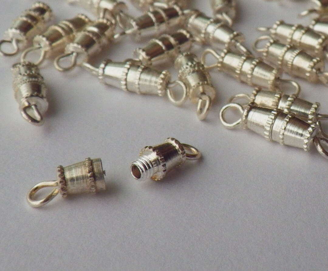 Barrel Clasps, 50 Barrel Clasps, Silver Finished Brass Barrel Clasps Etsy
