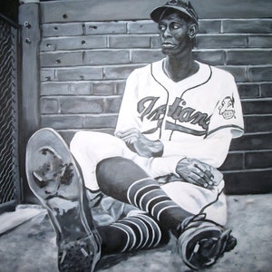 SECOND CLASS IMMORTAL, monarques de Kansas City, Satchel Paige, tirage d’art en édition limitée 8&1/2 x 11 #1/100