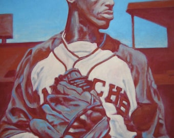 Dont Look Back, Satchel Paige, limited edition art print artwork 8&1/2 x 11   #44/100