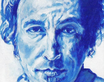 BOSS in BLUE, Bruce Springsteen, limited edition art print artwork 8&1/2 x 11   #11/100