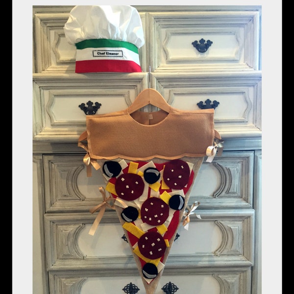 Pizza Costume, Chef Costume, Pizza Slice Costume, Chef Hat, Kids Chef Hat, Italian Chef Hat