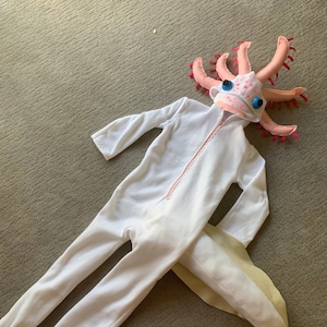 Axolotl Costume, Salamander Costume, Lizard Costume, Amphibian Costume, Mexican Walking Fish