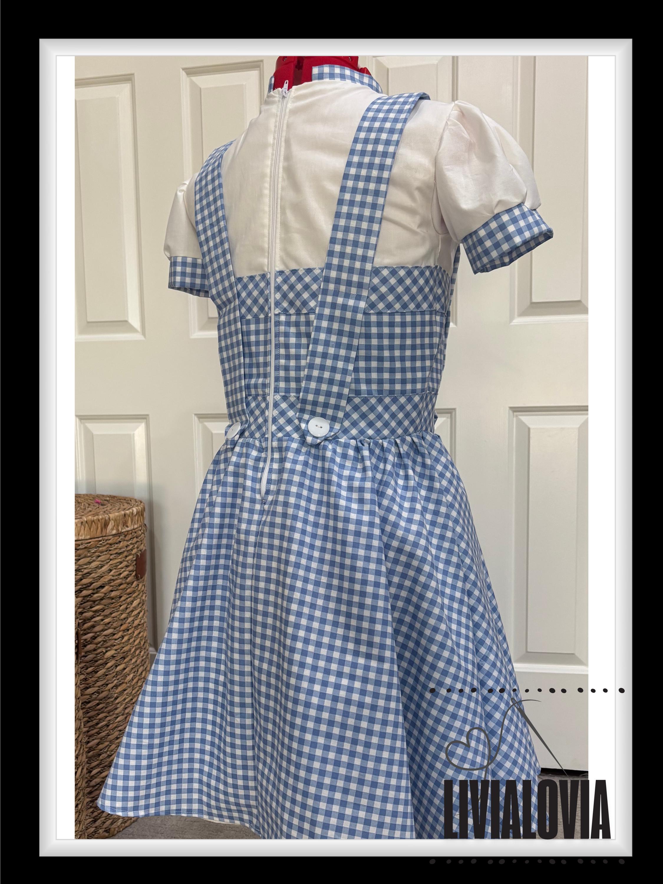 Dorothy Dress, Blue Gingham Dress, Dorothy Costume Dorothy Dress, Blue Gingham Dress, Dorothy Costume