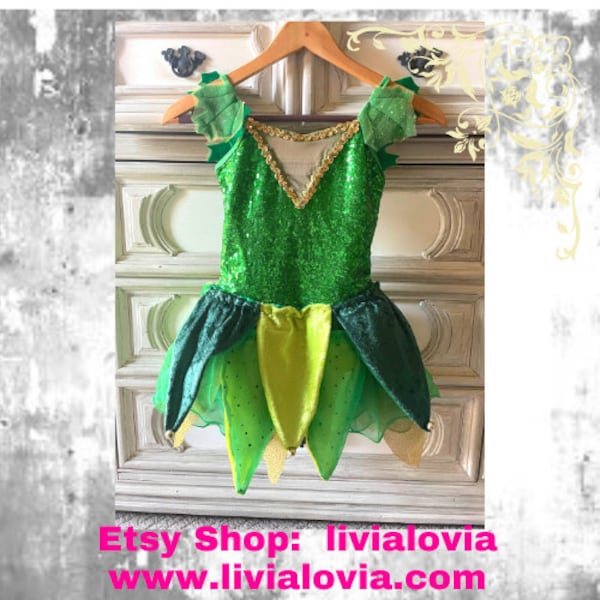 Tinkerbell Costume, Tinkerbell Dress, Fairy Costume, Fairy Dress, Green Fairy Costume, Green Fairy, Tinkerbell