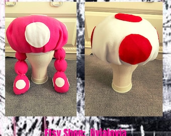 Mushroom Hat, Toadstool Hat, Toadette Hat, Toadstool Costume, Toadette Costume, Puffy Mushroom Hat