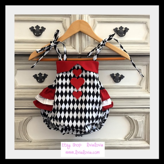 Queen of Hearts Costume, Mad Hatter Romper, Mad Hatter Costume, Queen of Hearts Romper, Queen of Hearts, Alice in Wonderland Costume