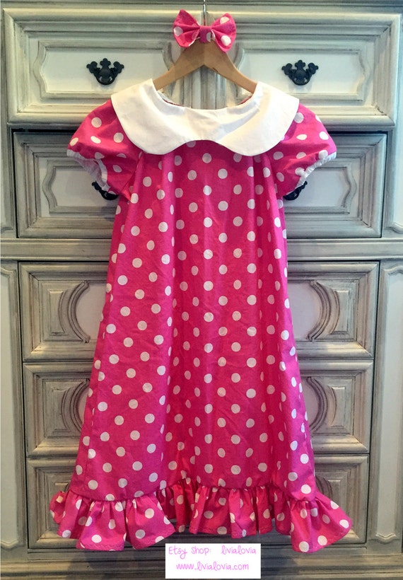 Sally Dress Pink Polka Dot Dress Pink ...