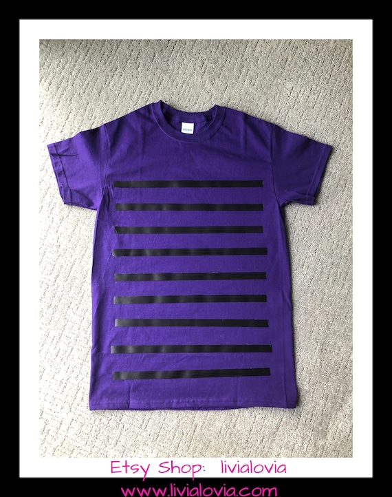 Black and Purple Striped Shirt Purple 
