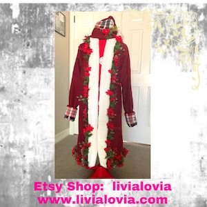 Father Christmas Jacket, Father Christmas Costume, Father Christmas Coat, Santa Jacket, Santa Costume, Christmas Renaissance