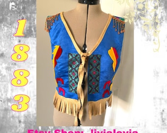Native American Vest, Boho Vest, Indian Vest, Native American Costume, Indian Costume, Indian Princess Costume