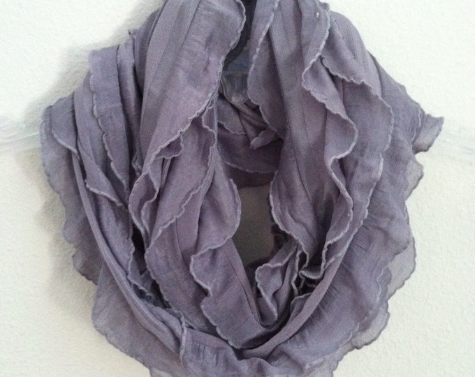 Gray Ruffle Toddler Little Girl Infinity Scarf Etsy