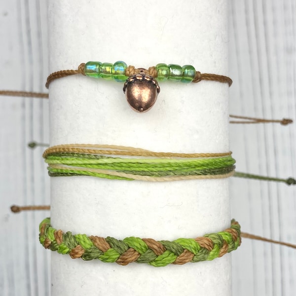 Acorn Themed Bracelet Set