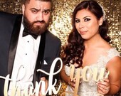 Thank You Photography Prop, Wedding Thank You Post Card, Thank You Sign, Thank You Card Prop, Unique Thank You
