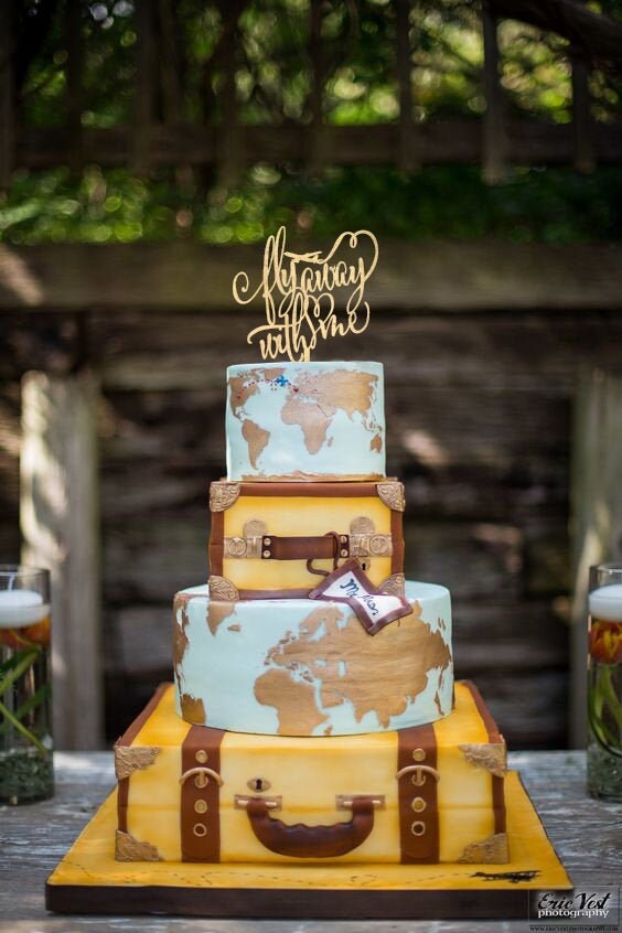 Wedding Cake Topper Destination Wedding Cake Topper Fly