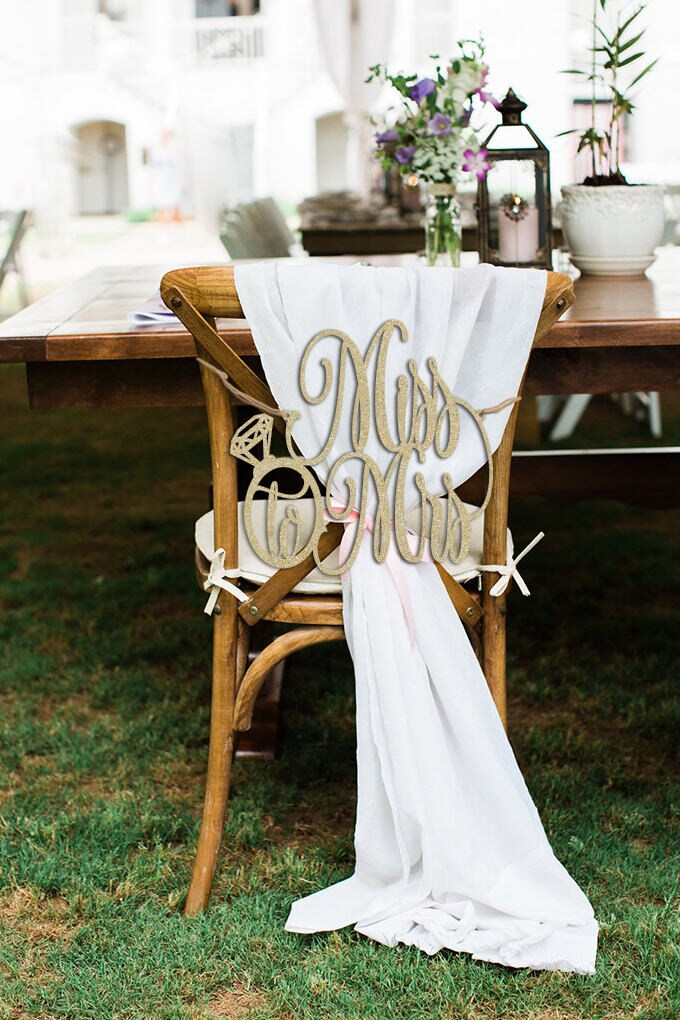 Miss To Mrs Chair Sign Bridal Shower Gift