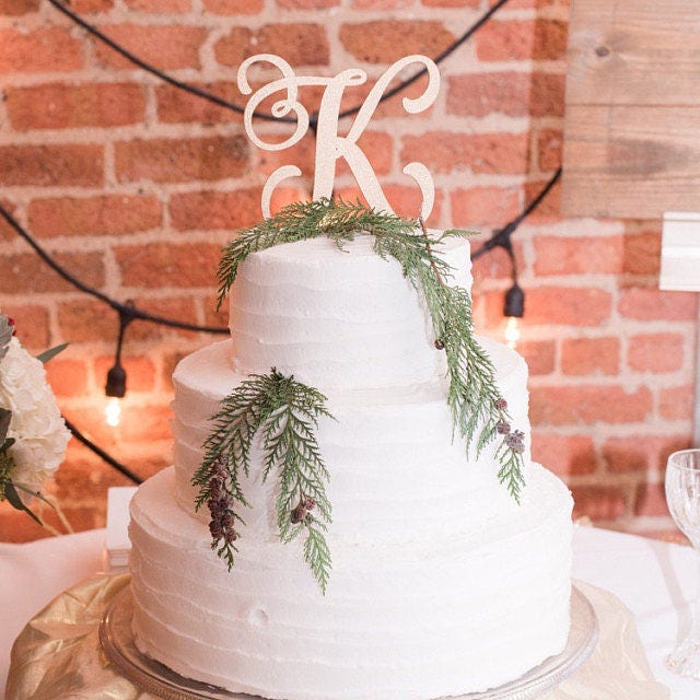 Monogram Cake Topper Letter Cake Topper Wedding Cake Topper