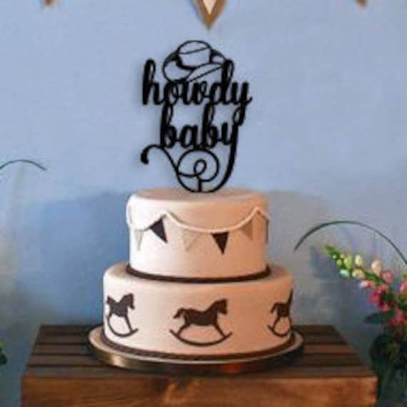 cowboy baby shower cake