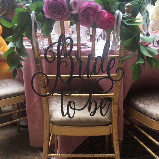 Bridal Shower Decor Chair Sign Bride To Be 50