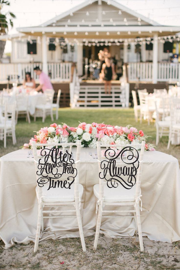 Wedding Chair Signs, After All This Time, Always, Wizarding Wedding, …