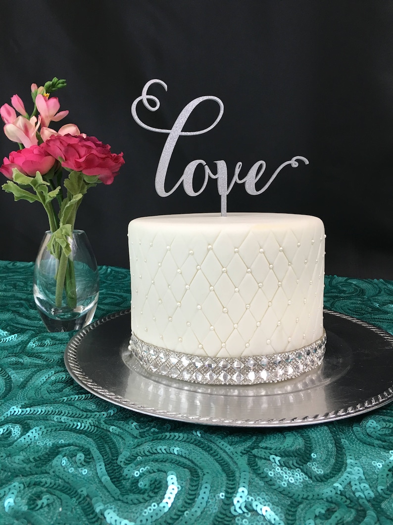 Love Cake Topper Rose Gold Cake Topper Gold Cake Topper Etsy