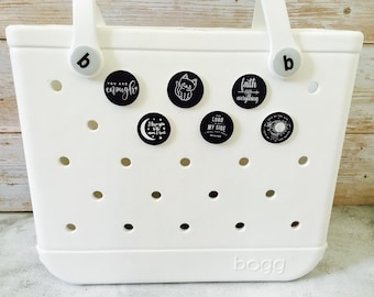 Faith Cat Lord Moon I am Enough Charm Attachment for Bogg Bag Beach Bag Accessory