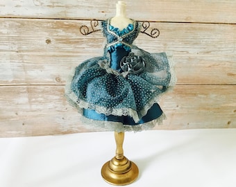 Coquette  Vintage Victorian Mannequin Jewelry Display Stand Dress Holder Gift Tabletop Vanity Home Decor Gorgeous