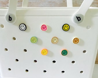 Smiley Face Happy Charm for Bogg Bag / Accessory / Decoration