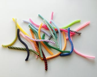 24 Piece Set / 2 Extra Gift / Cochlear / Hearing Aid Cable Twist Tube / Spiral Wrap / Accessory