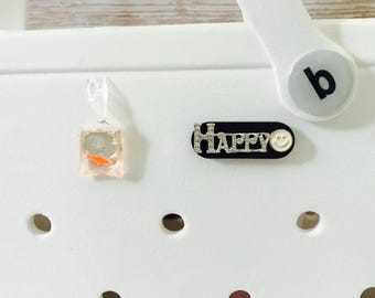 Fish Koi Goldfish Happy Charm for Bogg Bag Accessory Decoration Gift