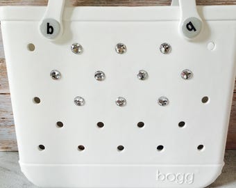 Mini Bling Round Charm  Hole Filler / Small /  Attachment for Bogg Bag Beach Bag Accessory
