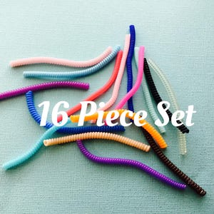 16 Piece Set / with Extra Gift /Cochlear Hearing Aid Twist Tube  Spiral Wrap Accessory Pink Red Purple
