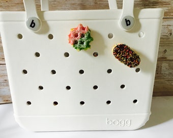Squishy Waffle Sprinkle Donut Charm Attachment for Bogg Bag Beach Bag Accessory
