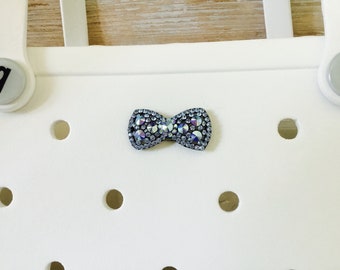 High Quality Blue Crystal Bow Coquette Aesthetic Charm Attachment for Bogg Bag Beach Bag Accessory