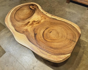 Live Edge Acacia Wood Crosscut Slab – Natural Beauty, One-of-a-Kind Design AS17 43" x 23"