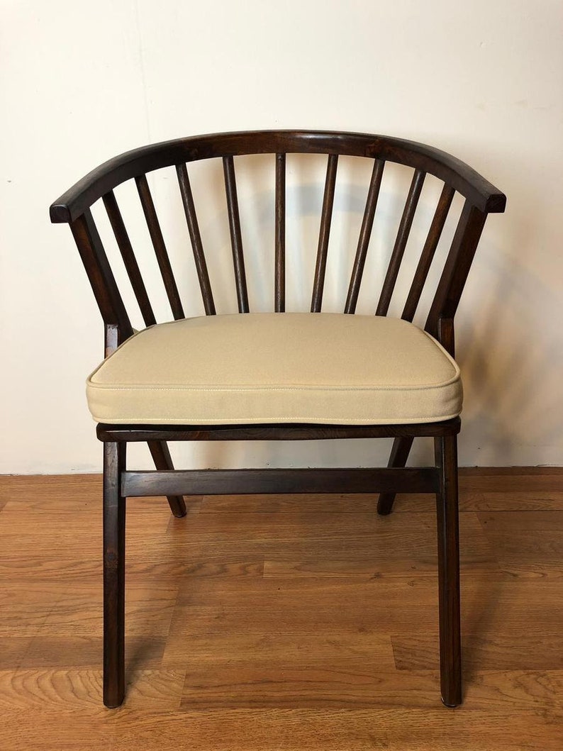 Midcentury Modern Mckay Spindle Dining Kitchen Chair Cushion Etsy