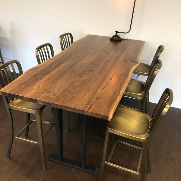 Live Edge Bar Height Table Etsy