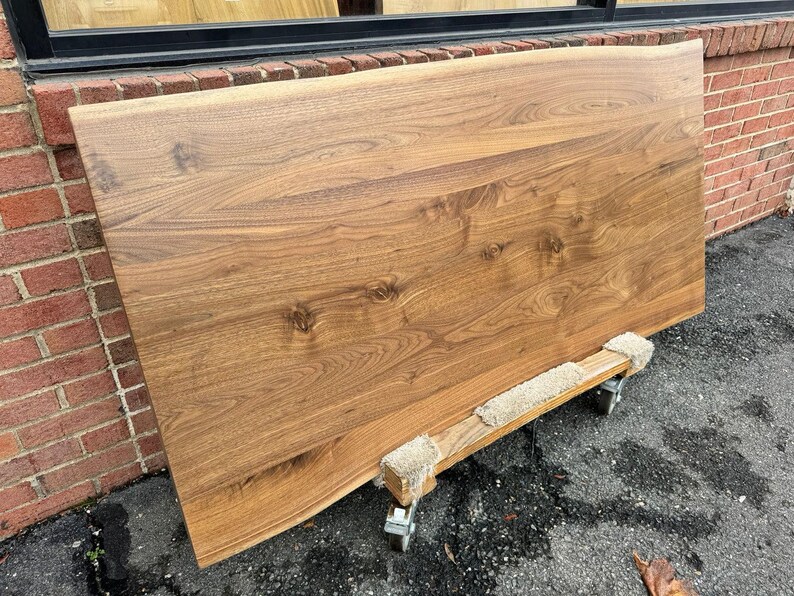 Live Edge Walnut Wood Table Top – Premium Solid Slab for Interior Design & Custom Home Projects W252-6030 image 3