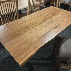 Live Edge Walnut Wood Table Top – Premium Solid Slab for Interior Design & Custom Home Projects W254-6030 image 1