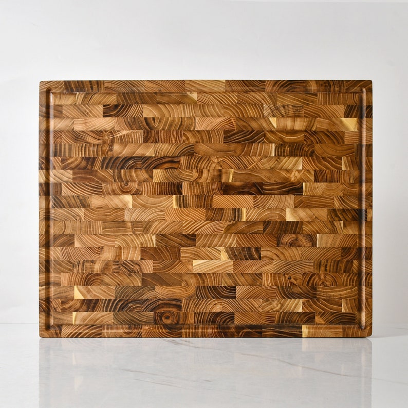 Large Teak End Grain Cutting Board - Thumbnail 2