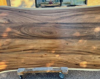 Live Edge Acacia Wood Slab Dining Table Top – Handcrafted, Solid Hardwood FA69-7944 79"x44"